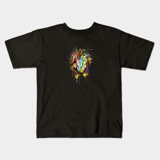 Anatomical Heart 10 Kids T-Shirt by Collagedream
